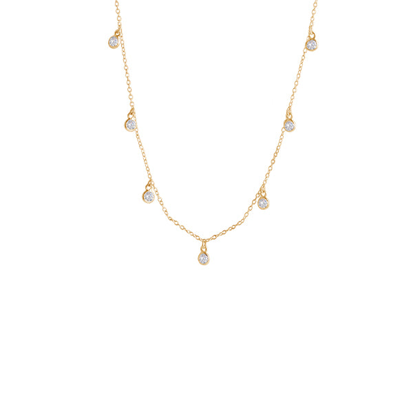 Cz deals bezel necklace