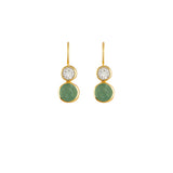 Posy Earrings Green Aventurine
