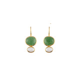 Cubism Earrings Green Aventurine GP