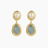 Meadow Earrings Milky Aquamarine