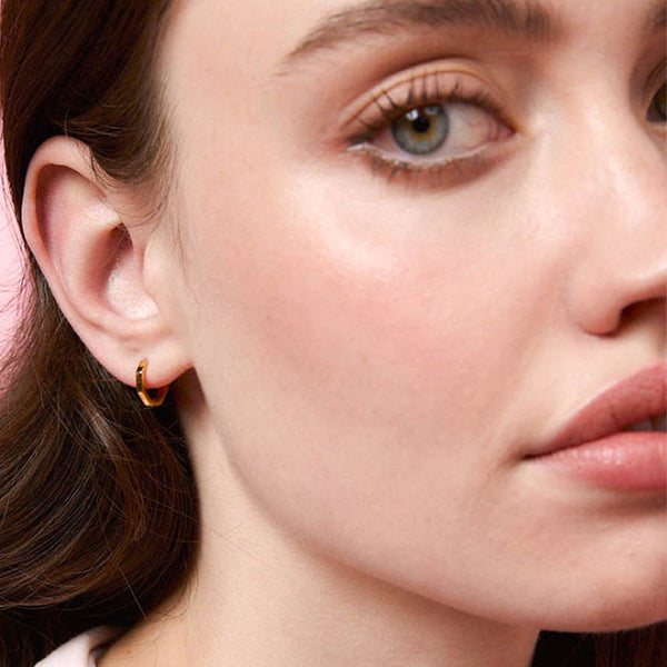 Hex Huggie Earrings