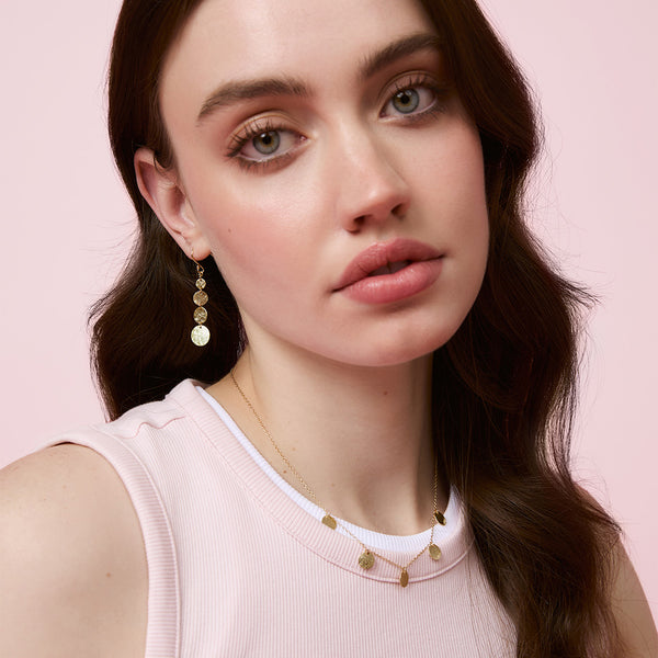 Gold Scattered Jingle Necklace