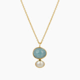 Cubism Necklace Milky Aquamarine