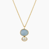 Cubism Necklace Milky Aquamarine