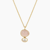 Cubism Necklace Rose Quartz