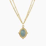 Breeze Necklace Milky Aquamarine