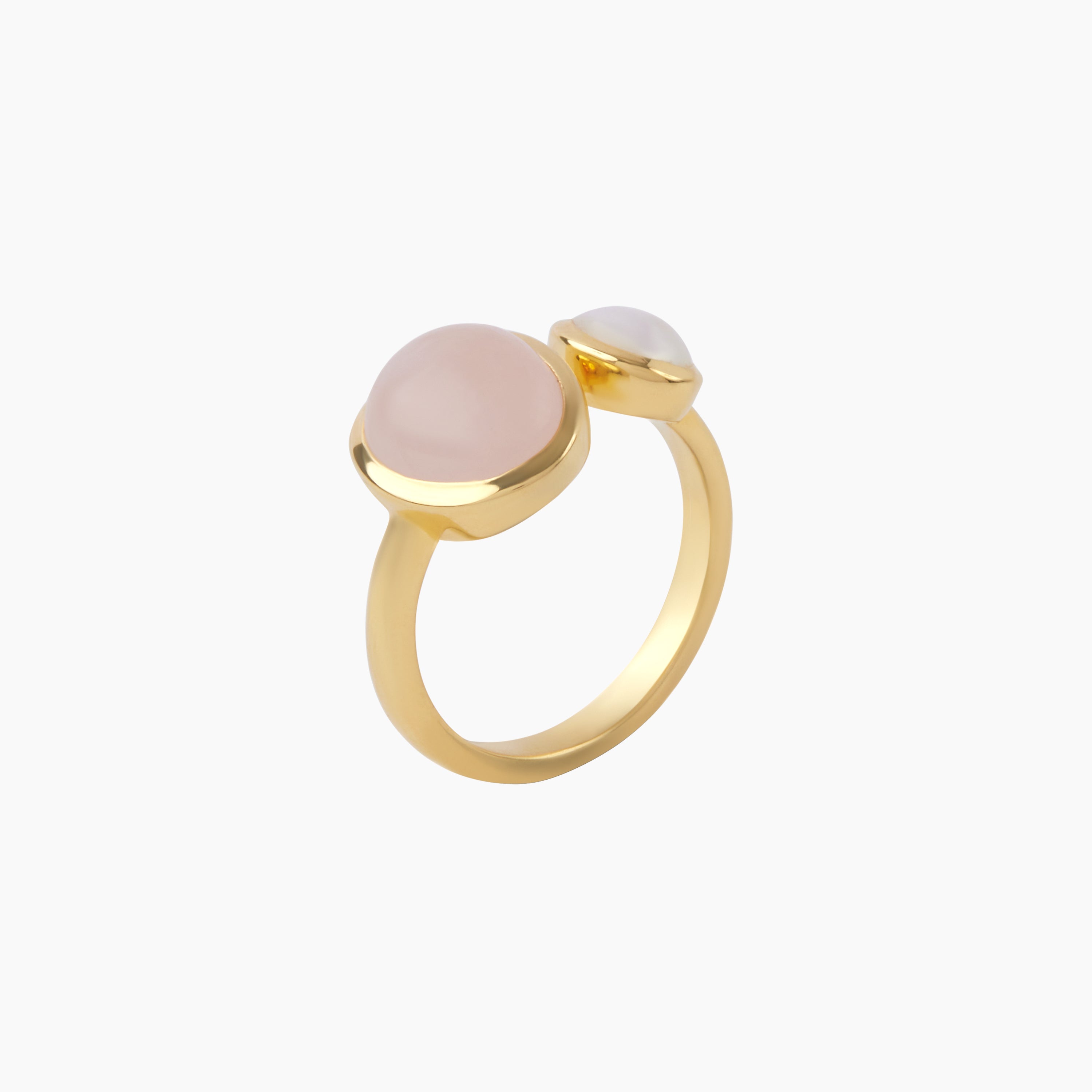 Cubism Ring Rose Quartz GP – Bianc