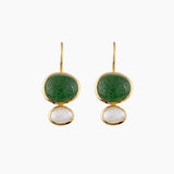 Cubism Earrings Green Aventurine GP