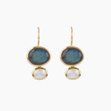 Cubism Earrings Labadorite GP
