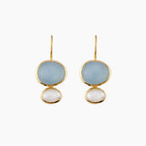 Cubism Earrings Aquamarine GP