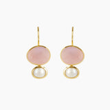Cubism Earrings Rose Quartz GP