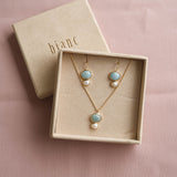 Cubism Necklace Milky Aquamarine