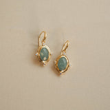 Breeze Earrings Milky Aquamarine