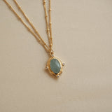 Breeze Necklace Milky Aquamarine