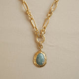 Bloom Necklace Milky Aquamarine