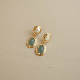 Meadow Earrings Milky Aquamarine