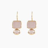 Lyric Earrings Rose Quartz, Brazilian Rose Quartz