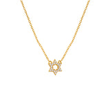 CZ Small Star of David Necklace