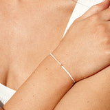 White Topaz Birthstone Bracelet- April